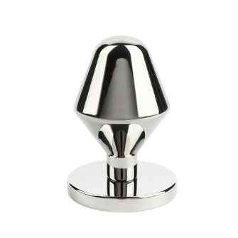 Plug anal MR. STEEL Classic Butt Plug Small, din oțel inoxidabil, diametru 3.8 cm, lungime 6.4 cm (mic), argintiu
