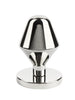 Plug anal MR. STEEL Classic Butt Plug Small, din oțel inoxidabil, diametru 3.8 cm, lungime 6.4 cm (mic), argintiu