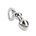Plug anal MR. STEEL Drang Fun Plug, cu inel pentru extracție, din oțel inoxidabil, lungime 13 cm, argintiu