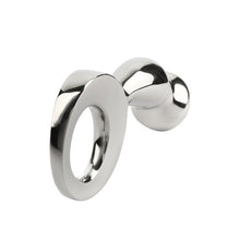 Plug anal MR. STEEL Drang Fun Plug, cu inel pentru extracție, din oțel inoxidabil, lungime 13 cm, argintiu