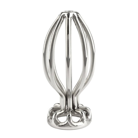 Plug anal MR. STEEL Round Wire Plug Small, design deschis cu tije din oțel inoxidabil, lungime 6.6 cm (mic), argintiu