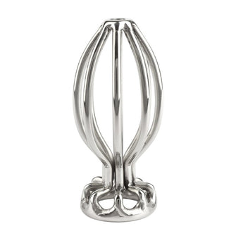 Plug anal MR. STEEL Round Wire Plug Small, design deschis cu tije din oțel inoxidabil, lungime 6.6 cm (mic), argintiu