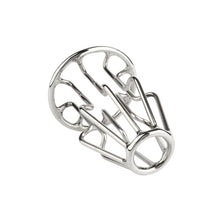 Plug anal MR. STEEL Trapezoid Wire Plug Small, design deschis cu tije din oțel inoxidabil, lungime 8 cm (mic), argintiu