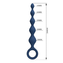 Rozariu anal MR. PLAY 5 Beads Anal , cu bile de dimensiuni progresive și inel de extracție, lungime 20.4 cm, culoare albsatru