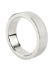 Inel pentru penis MR. STEEL CrissCross C-Ring, cu design geometric, din oțel inoxidabil, diametru 5.5 cm (mare), argintiu