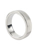 Inel pentru penis MR. STEEL CrissCross C-Ring, cu design geometric, din oțel inoxidabil, diametru 5 cm (mediu), argintiu