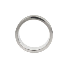 Inel pentru penis MR. STEEL CrissCross C-Ring, cu design geometric, din oțel inoxidabil, diametru 5 cm (mediu), argintiu