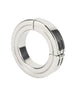 Inel pentru penis MR. STEEL Hinged Magnetic Cockring, din oțel inoxidabil, cu balama magnetică, diametru 5 cm, argintiu