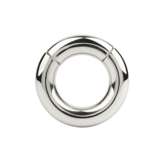Inel pentru testicule MR. STEEL MBS Stackable Weight, cu deschidere magnetică, din oțel inoxidabil, diametru 4.2 cm (mediu), argintiu
