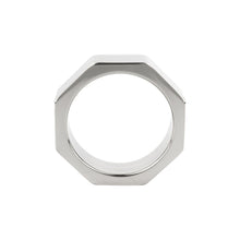 Inel pentru penis MR. STEEL Nut C-Ring, în formă de piuliță, din oțel inoxidabil, diametru 4.5 cm (mic), argintiu