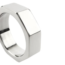 Inel pentru penis MR. STEEL Nut C-Ring, în formă de piuliță, din oțel inoxidabil, diametru 4.5 cm (mic), argintiu