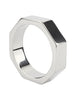Inel pentru penis MR. STEEL Nut C-Ring, în formă de piuliță, din oțel inoxidabil, diametru 5 cm (mare), argintiu