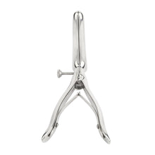 Plug anal MR. STEEL Sims Rectal Speculum, în formă de specul, din oțel inoxidabil, lungime 17 cm, argintiu