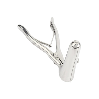 Plug anal MR. STEEL Sims Rectal Speculum, în formă de specul, din oțel inoxidabil, lungime 17 cm, argintiu
