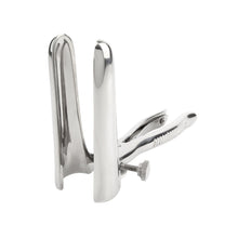 Plug anal MR. STEEL Sims Rectal Speculum, în formă de specul, din oțel inoxidabil, lungime 17 cm, argintiu