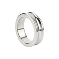 Inel pentru penis MR. STEEL The Imperator C-Ring, din oțel inoxidabil, diametru 4.5 cm (mare), argintiu
