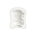 Masturbator manual MYSTIM MasturbaTIN Swirl Girl, din TPE texturat pentru stimulare intensă, alb