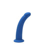 Dildo ME YOU US Blue Curved Silicone Dildo, compatibil cu hamuri strap-on, hipoalergenic, lungime 16.5 cm, albastru