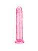 Dildo ME YOU US Ultra Cock Jelly, compatibil cu hamuri strap-on, rezistent la apa, lungime 21.5 cm, culoare roz