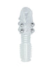 Manșon pentru penis TOYZ4LOVERS Stretchy Penis, texturat, cu bile de metal, din TPE, lungime 13.5 cm, diametru 2 cm, transparent