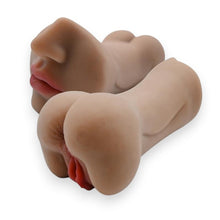Masturbator realist triplu INTOYOU Lola, interior texturat, simulare orală vaginală și anală, material moale și flexibil, rezistent la apă, culoarea pielii, 20 cm, 650 g