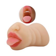 Masturbator dublu CRAZY BULL SARAH, cu simulare orală și vaginală realistă, rezistent la apă, lungime 18 cm, culoare naturală deschisă