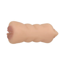 Masturbator dublu CRAZY BULL SARAH, cu simulare orală și vaginală realistă, rezistent la apă, lungime 18 cm, culoare naturală deschisă