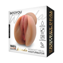 Masturbator realist dublu INTOYOU Wanda, interior texturat, simulare anală și vaginală, material moale și flexibil, rezistent la apă, culoarea pielii, 15 cm, 490 g