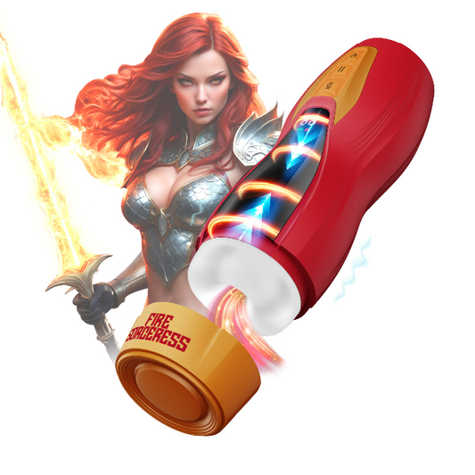 Masturbator inovator MASTURS Solara Fire Sorceress, funcție de realitate augmentată (AR), funcții de încălzire, mișcare de penetrare, din ABS/TPE