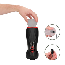 Masturbator inovator MASTURS Raven Shadow Sinner, funcție de realitate augmentată (AR), 9 funcții de sucțiune, 9 funcții de vibrație, negru