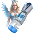 Masturbator inovator MASTURS Eloa Winged Goddess, funcție de realitate augmentată (AR), 5 funcții de sucțiune, 9 funcții de vibrație, albastru