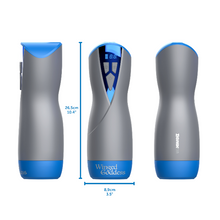 Masturbator inovator MASTURS Eloa Winged Goddess, funcție de realitate augmentată (AR), 5 funcții de sucțiune, 9 funcții de vibrație, albastru