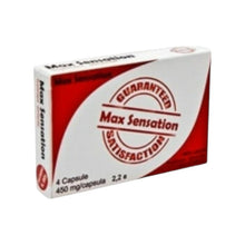 Capsule MAX SENSATION, pentru bărbați, pentru susținerea erecției, libidoului și potenței, 4 buc