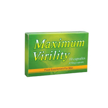 Capsule Maximum Virility, pentru bărbați, susțin erecțiile puternice și stimularea libidoului, conțin ingrediente naturale, 10 capsule