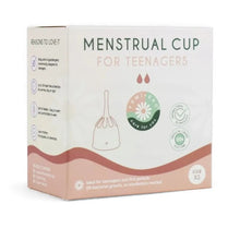 Cupe menstruale FEMI.EKO® Teen, din silicon medical, protecție până la 12 ore, mărime XS, mov