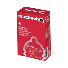 Prezervative stimulatoare MUCHACHO Extra Pleasure, texturate, pentru plăcere mai intensă, din latex, diametru 54 mm, 6 buc.