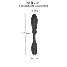 Vibrator NAPPEX Dios, cu stimulator spot, pentru stimularea punctului G și punctului P, 9 funcții de vibrație, culoare negru