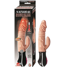 Vibrator rabbit realist NASSTOYS Realskin Hot Cock Rotating, cu funcții de încălzire, rotație și penetrare automată, culoarea pielii