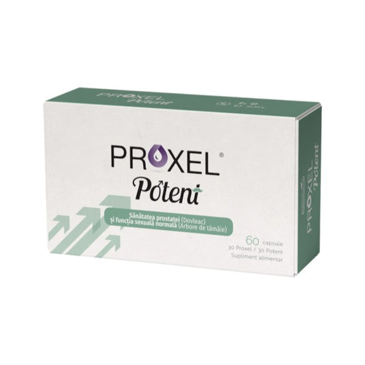 Supliment alimentar NATURPHARMA Proxel Potent, susține performanța sexuală masculină, libidoul și sănătatea prostatei, 60 capsule