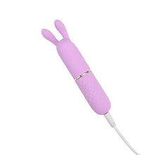 Vibrator bullet NAUTI Petites Rabbit Ears, pentru stimularea clitorisului, 10 functii de vibratie, roz cu urechi de iepuras