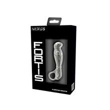 Vibrator NEXUS Fortis, din aluminiu, pentru stimularea punctului G și punctului P, 6 funcții de vibrație, lungime 13 cm, argintiu