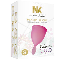 Cupă menstruală NINA KIKI Menstrual Cup S, din silicon medical, protecție până la 12 ore, mărime S, roz