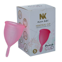 Cupă menstruală NINA KIKI Menstrual Cup S, din silicon medical, protecție până la 12 ore, mărime S, roz