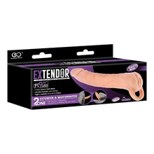 Manșon 2 în 1 NMC Extendor, pentru extensia penisului sau masturbator, cu inel pentru testicule, 22.8 cm, culoarea pielii