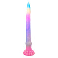 Dildo monster NO. 419 ZONE Series TENTAEEL, în formă de tentacul, fosforescent, bază cu ventuză, 44.5 cm, multicolor