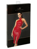 Rochie sexy NOIR HANDMADE Dress, costum erotic din material lucios, design cu guler și fermoar, culoare roșu, mărime L(27190703041)