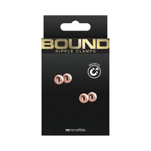 Cleme magnetice pentru sfârcuri NS NOVELTIES Bound Nipple Clamps, ajustabile, material fier cu silicon, culoare roz auriu