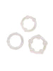 Set 3 inele pentru penis NS NOVELTIES Fantasia, din material flexibil, diametre progresive 2 - 2.3 cm, alb transparent