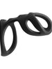 Inel dublu pentru penis NS NOVELTIES Renegade, lungime 10.9 cm, diametru 5.1 cm, din silicon, culoare negru