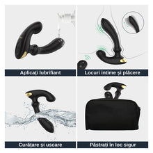 Vibrator anal NAPPEX TAMBO, pentru stimularea prostatei, control prin telecomandă, 9 funcții de vibrație, negru